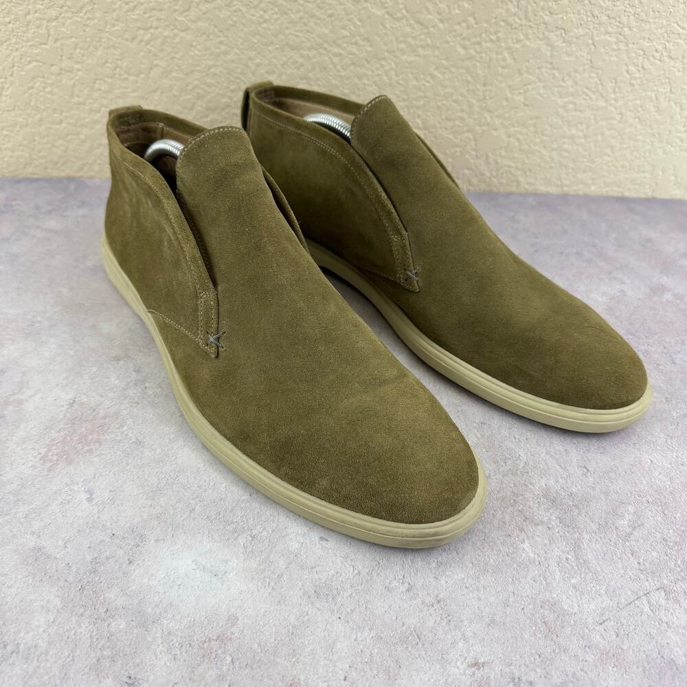 Peter Millar Mens Excursionist Olive Green Suede Low Chukka Boots Shoes Sz 11.5